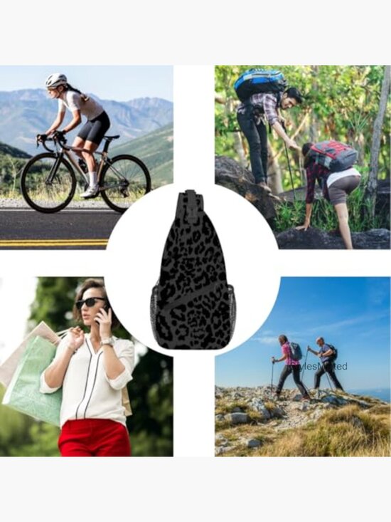 Leopard Print Sling Backpack Crossbody Bag Adjustable Strap Anti Theft Travel main image 7
